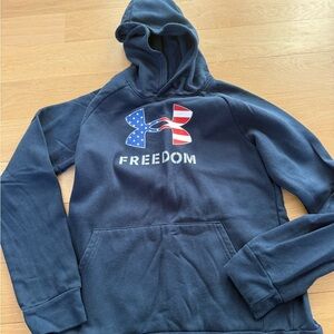 Under Armour YOUTH Dark Blue Freedom Hoodie
